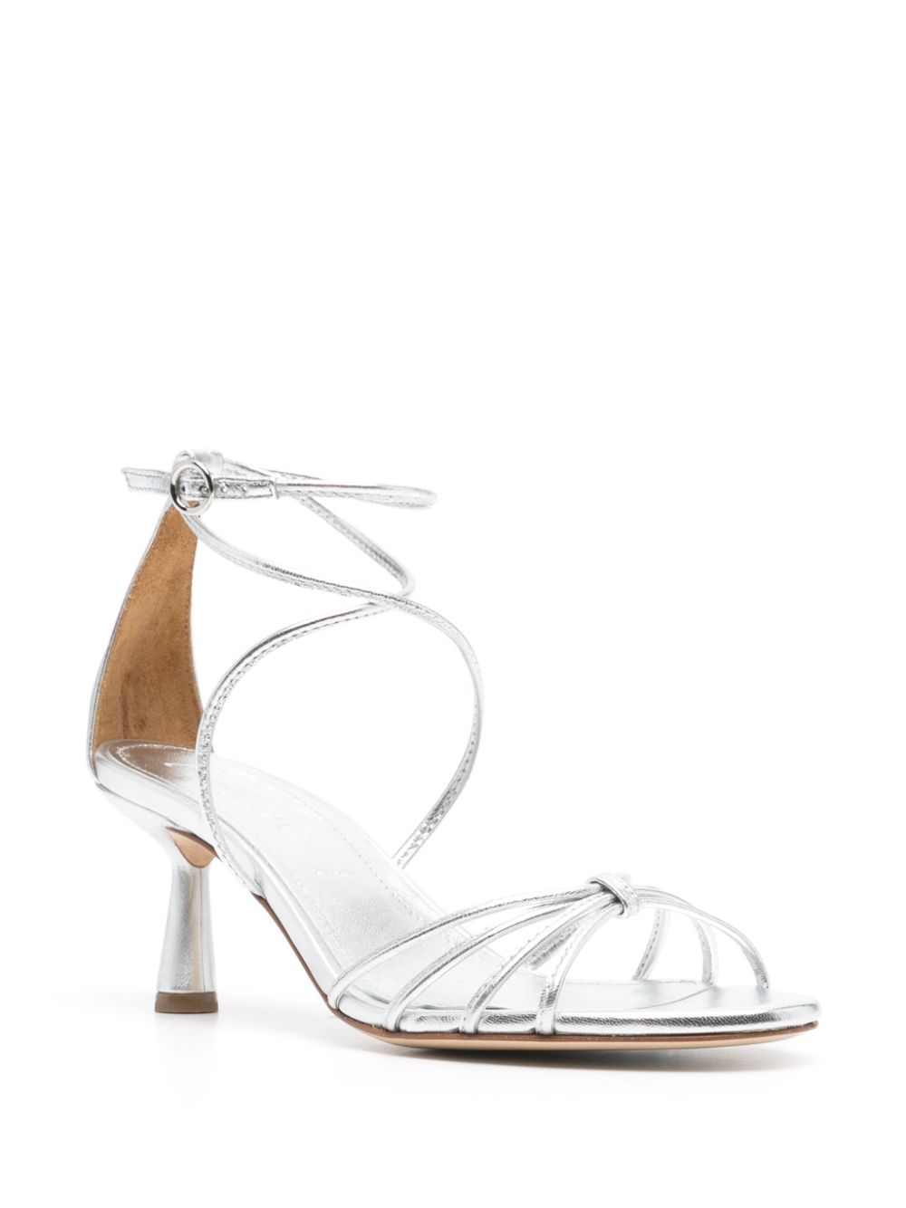 Aeyde Luella 65mm metallic sandals
