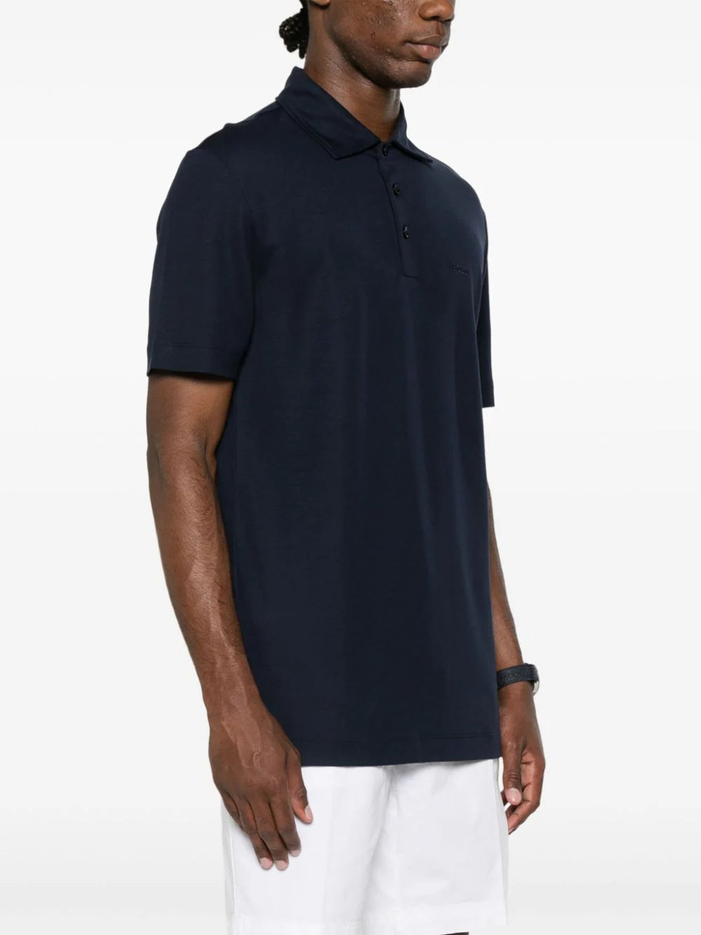 BOSS  logo-embroidered polo shirt