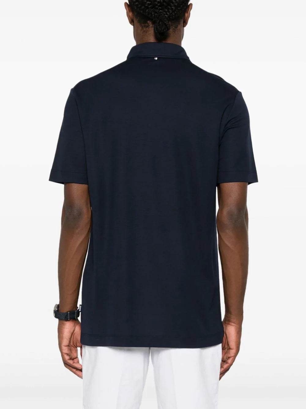BOSS  logo-embroidered polo shirt