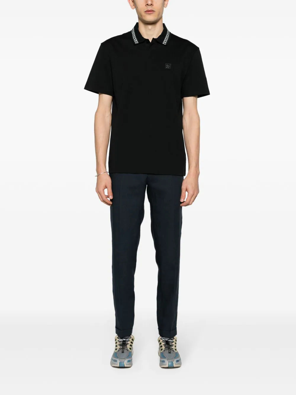 BOSS  logo-plaque polo shirt