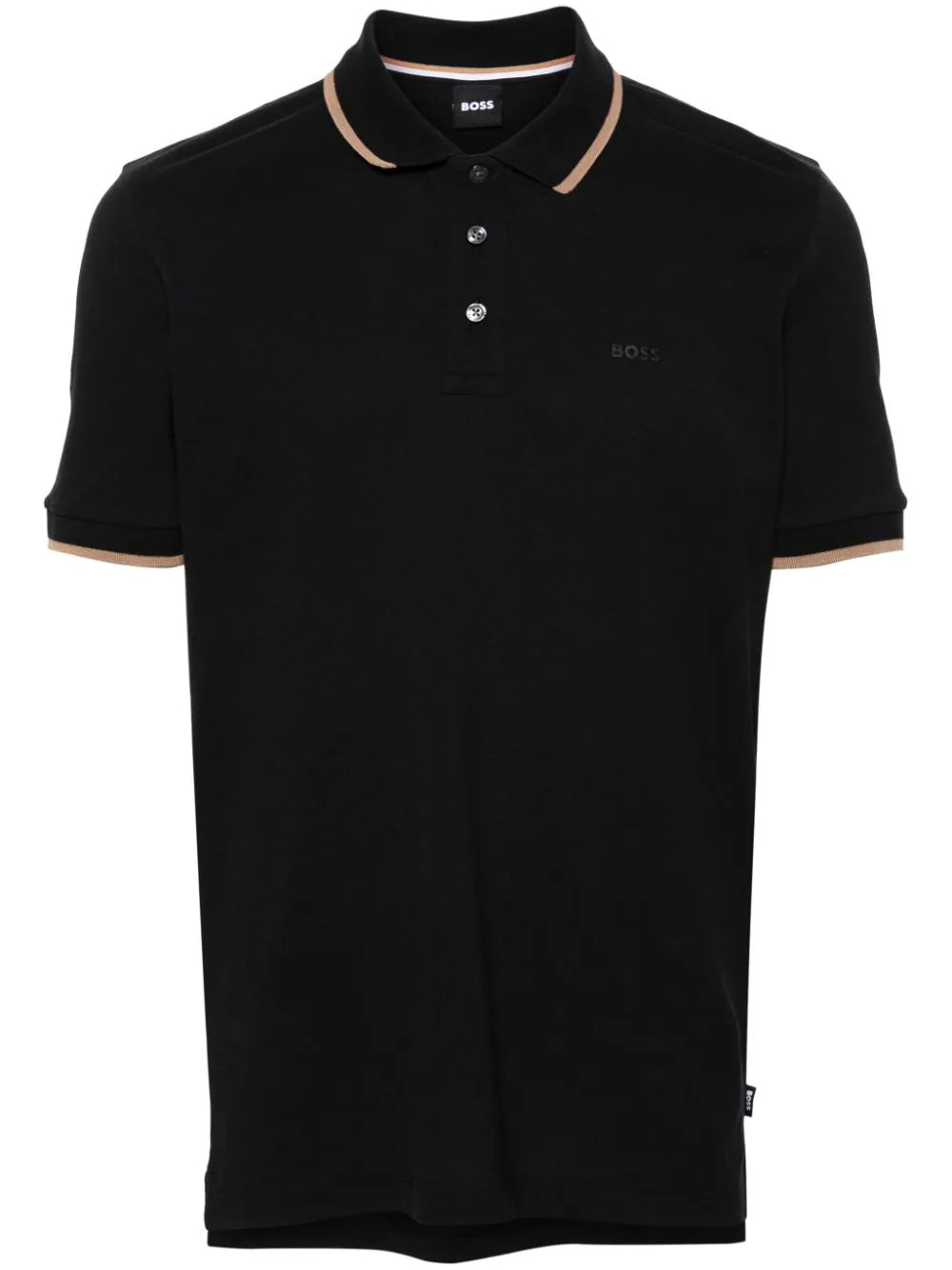 BOSS  logo-embroidered cotton polo shirt