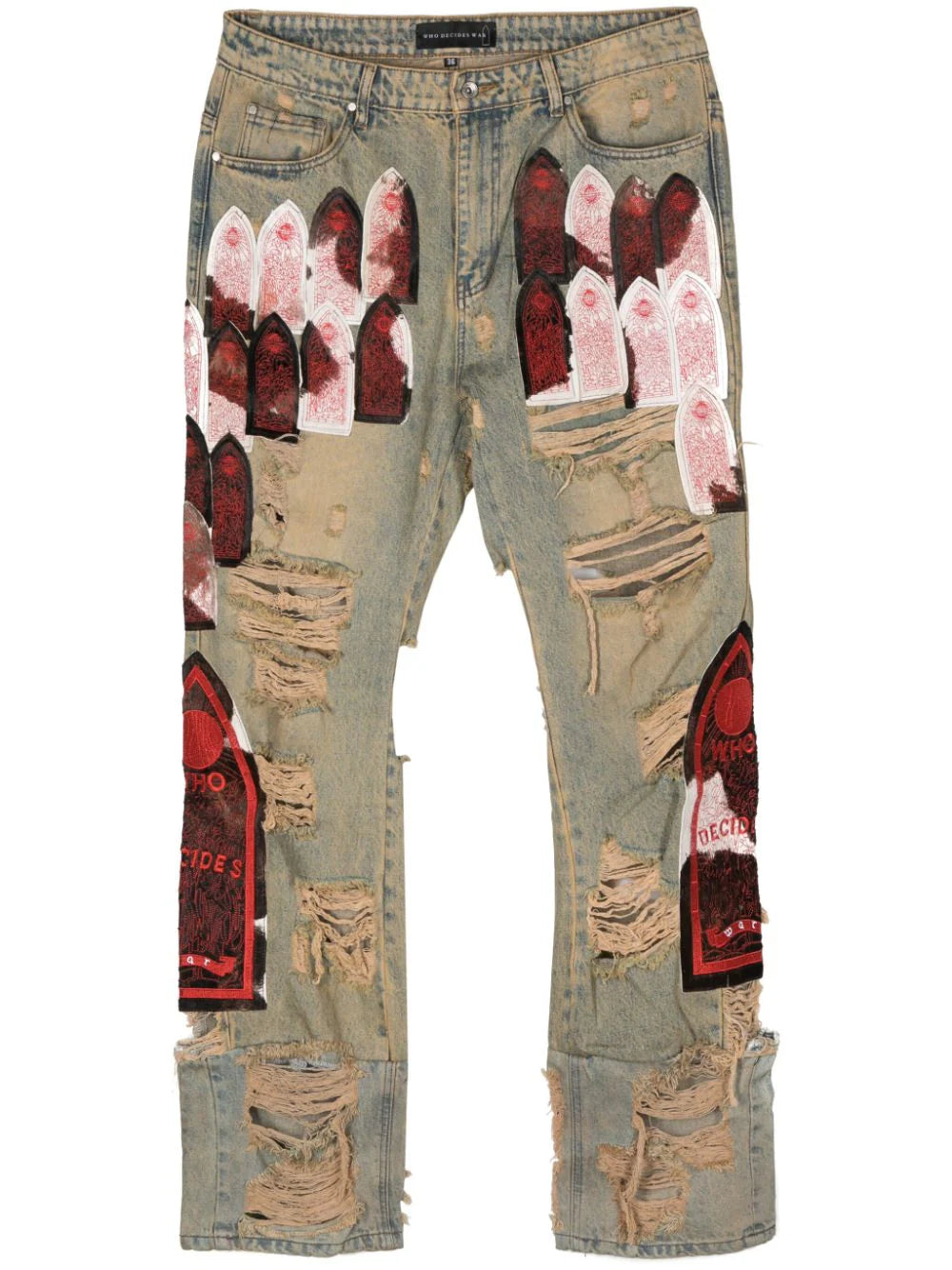 Who Decides War  Sangre patcwork jeans
