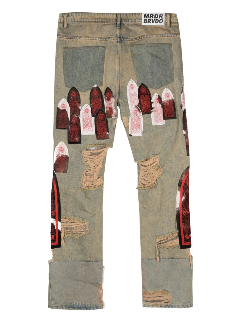 Who Decides War  Sangre patcwork jeans