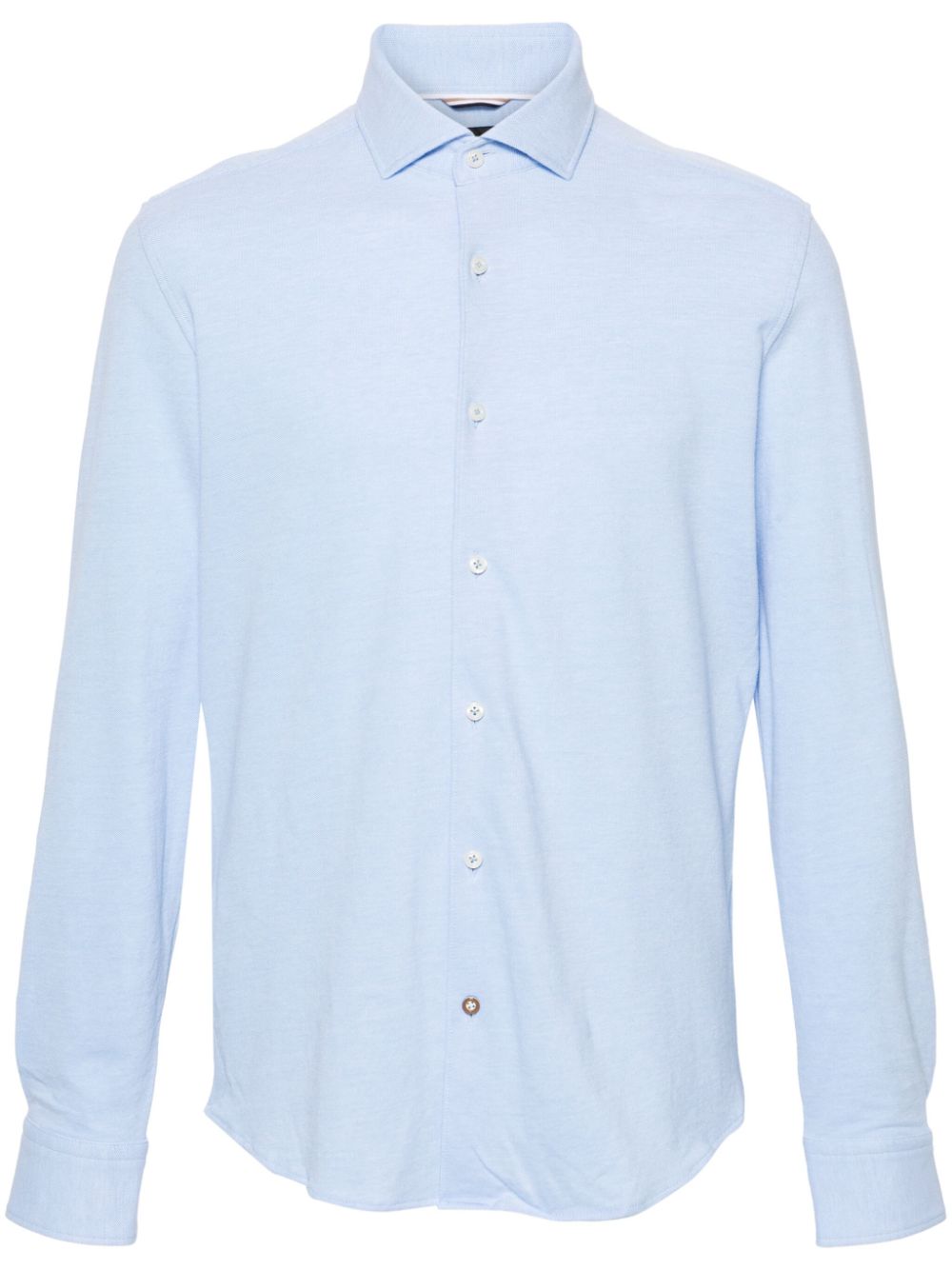 BOSS spread-collar cotton shirt