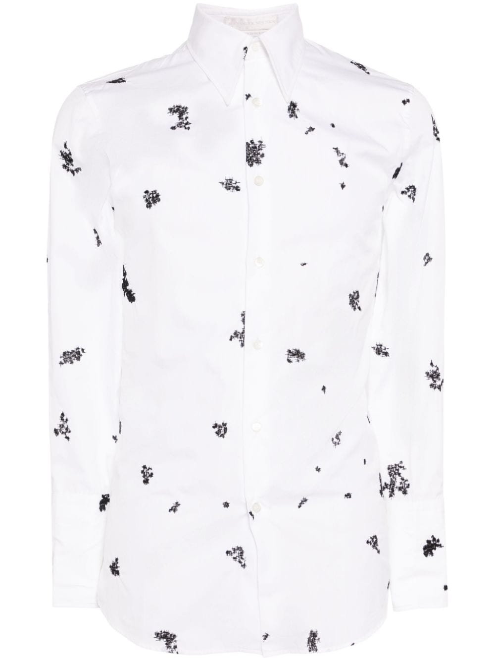 Alexander McQueen crosshatch-print cotton shirt