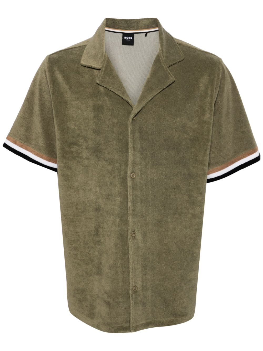 BOSS terry-cloth cotton-blend shirt