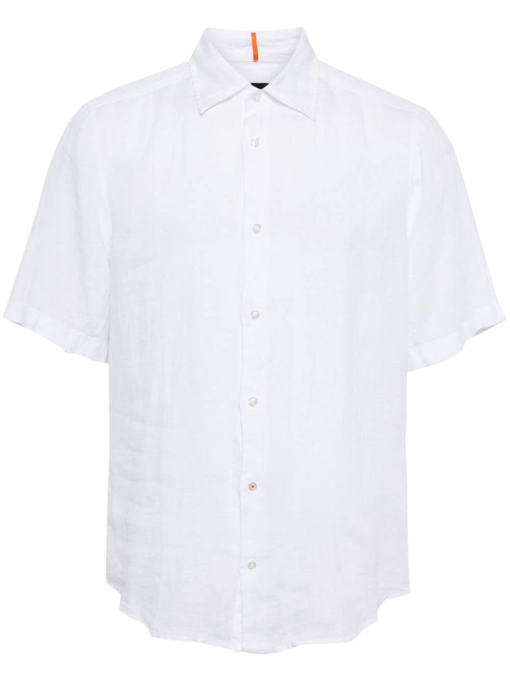 BOSS short-sleeve linen shirt