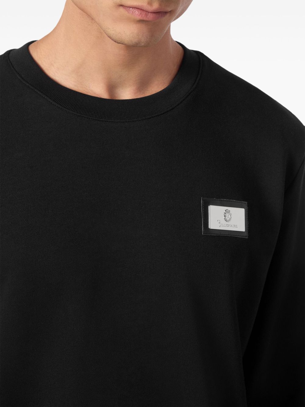 Billionaire  logo-plaque cotton sweatshirt