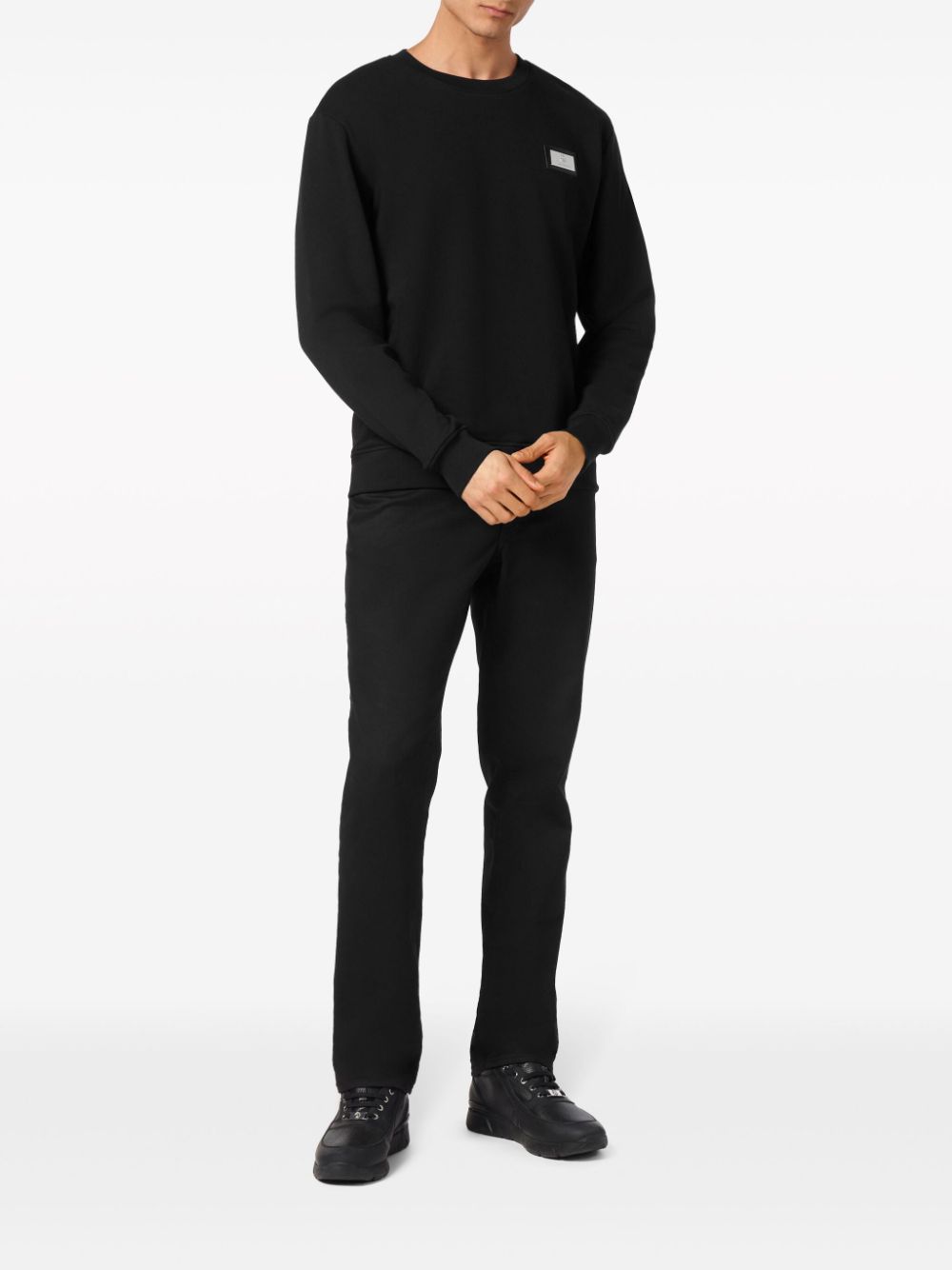 Billionaire  logo-plaque cotton sweatshirt