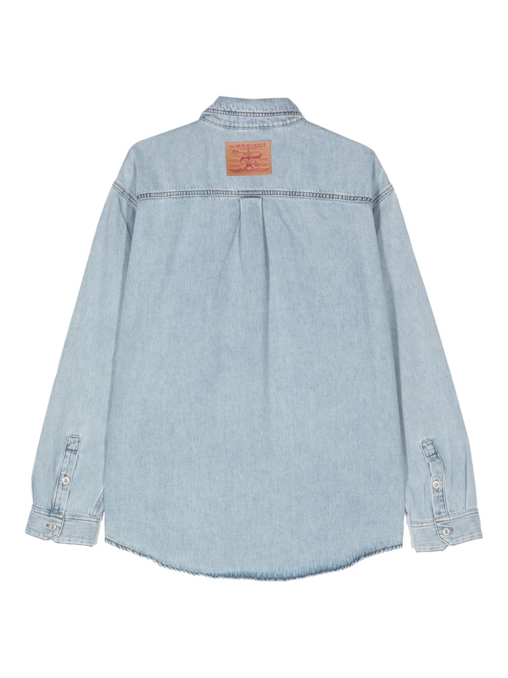 Y/Project  embroidered-logo denim shirt
