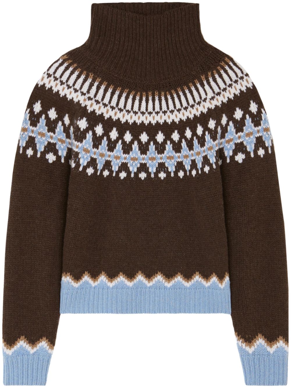 Alanui  intarsia-knit high-neck jumper