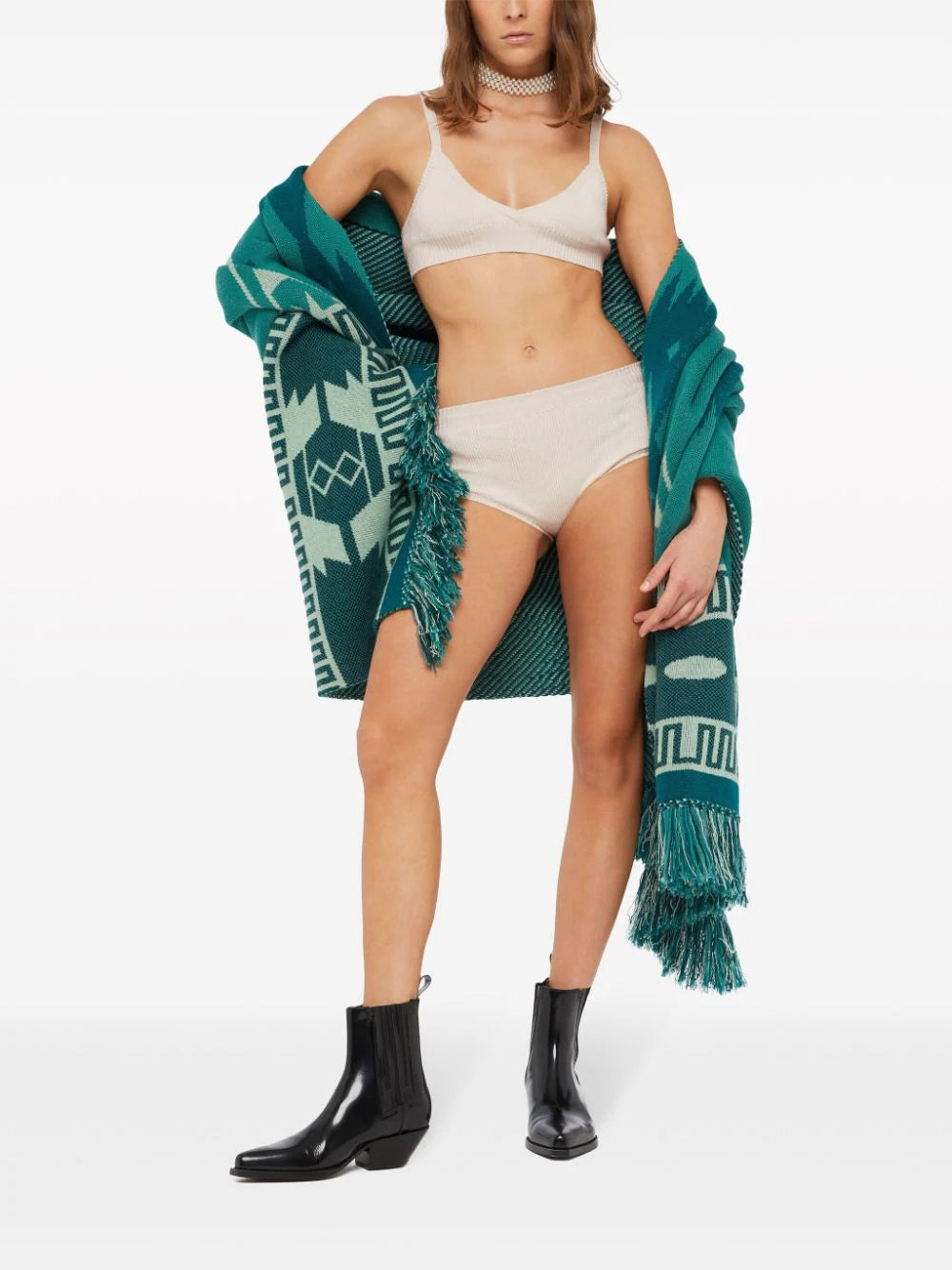 Alanui  knitted cashmere bralette