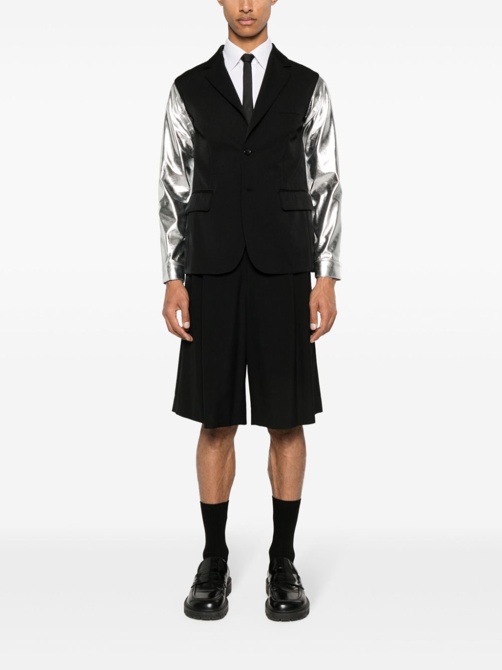 Black Comme Des Garçons patchwork panelled blazer
