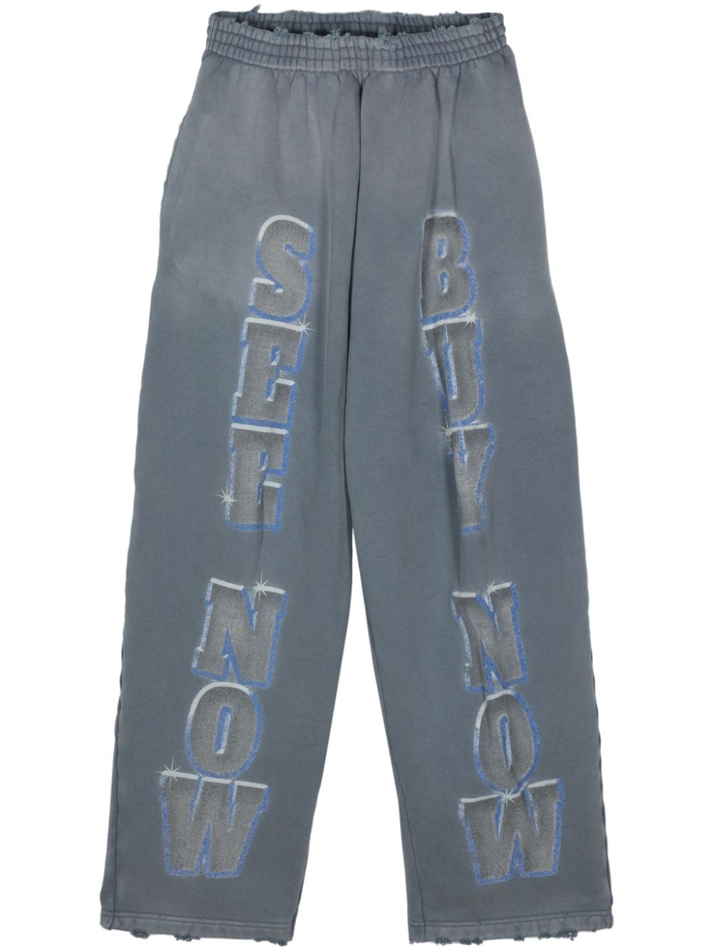 Balenciaga  slogan-print cotton track pants