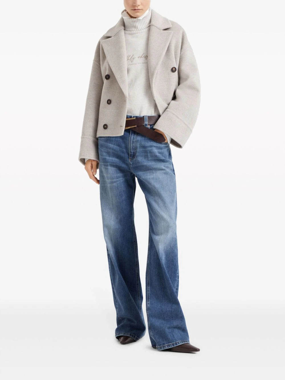 Brunello Cucinelli  high-rise straight-leg jeans