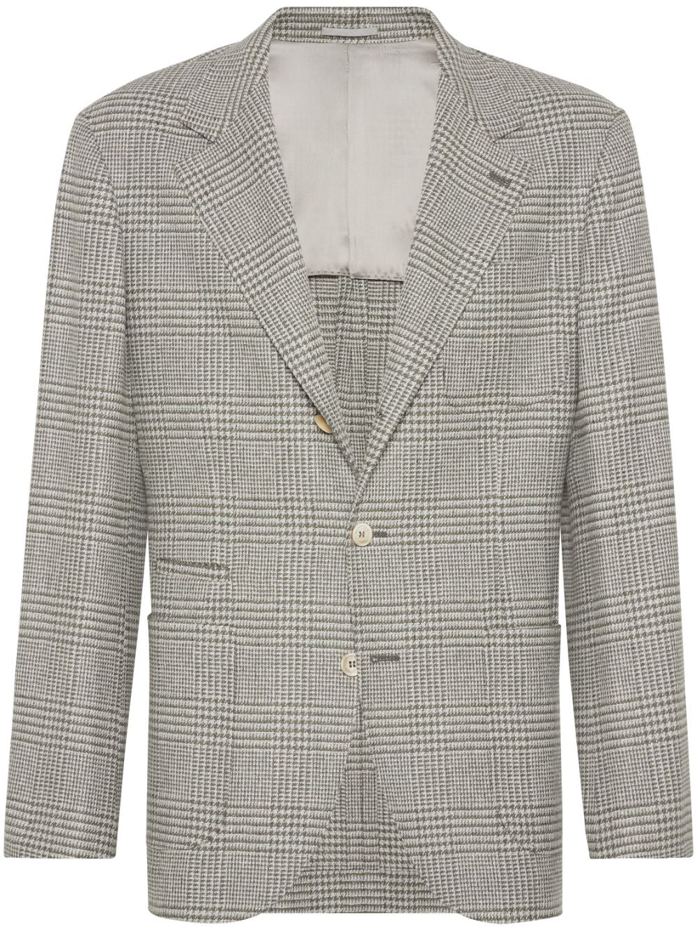 Brunello Cucinelli  single-breasted checked blazer