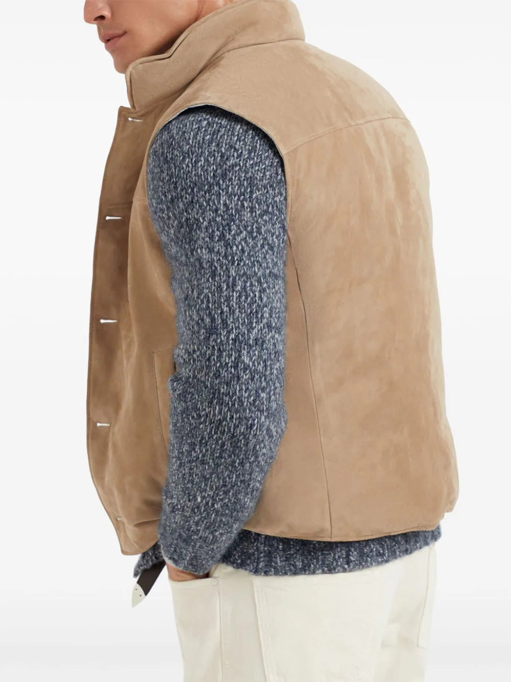 Brunello Cucinelli padded leather gilet