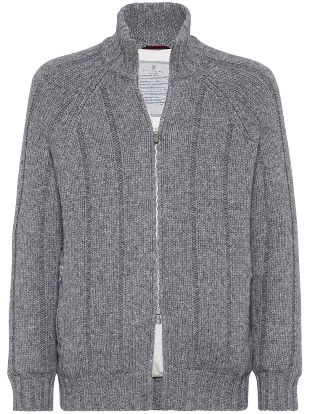 Brunello Cucinelli  ribbed-knit cashmere jacket