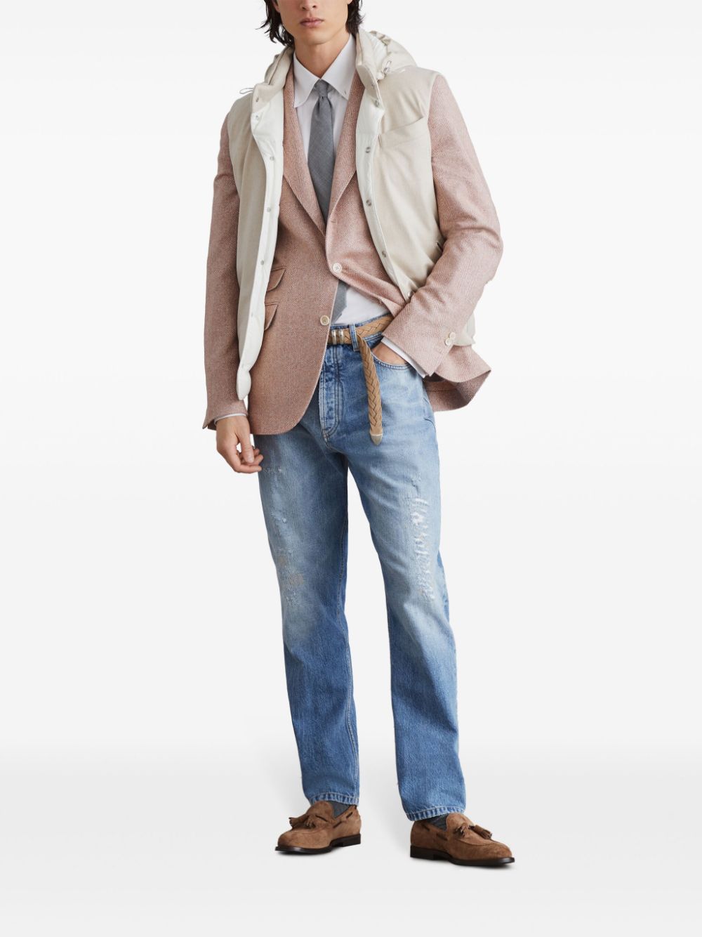 Brunello Cucinelli padded hooded wool gilet