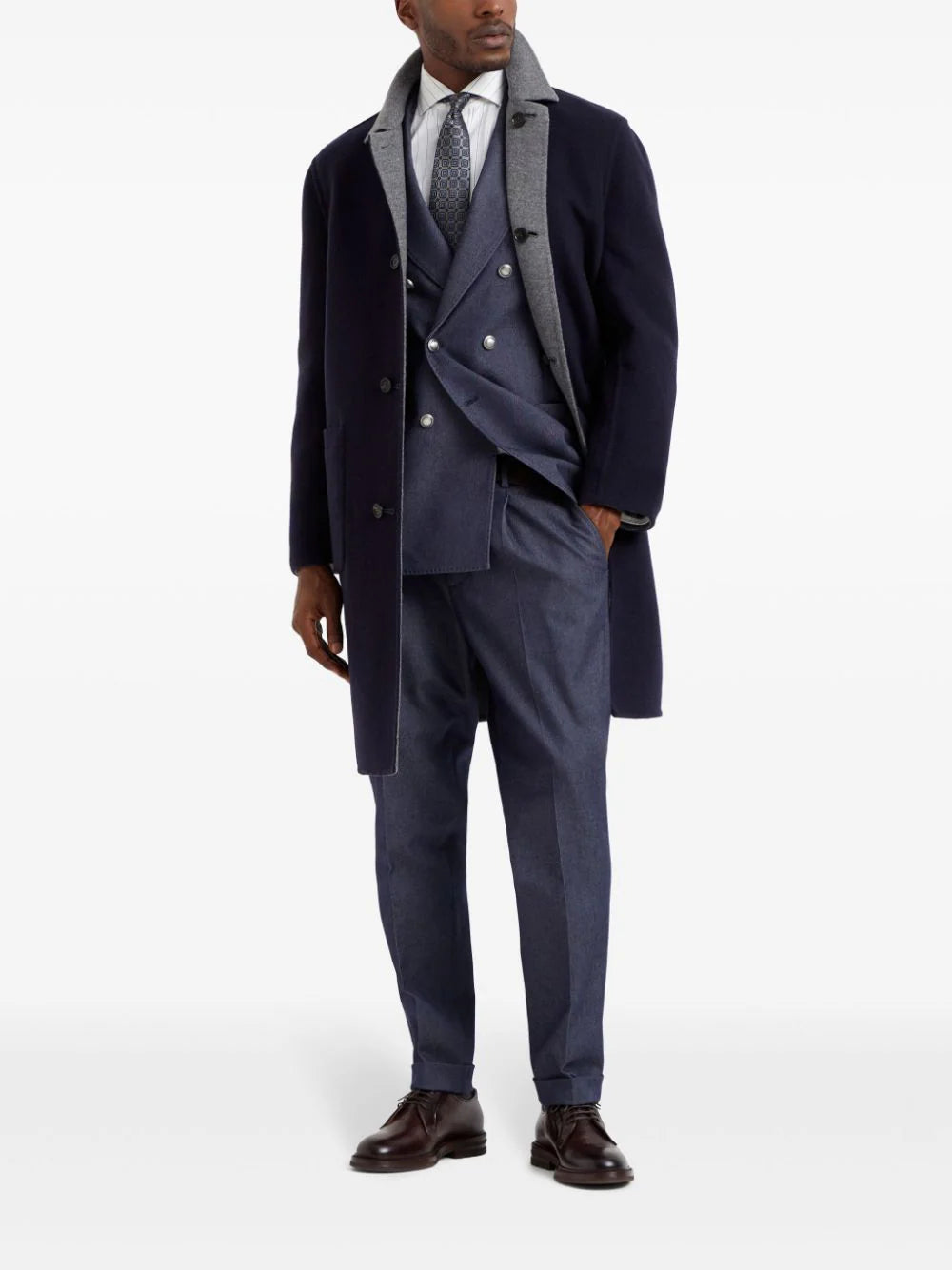 Brunello Cucinelli  stripe-printed cotton shirt