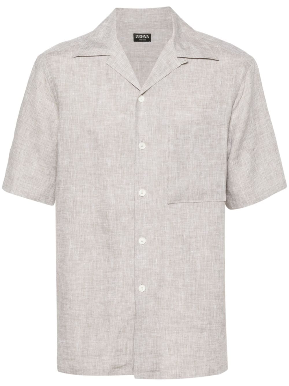Zegna short-sleeve linen shirt