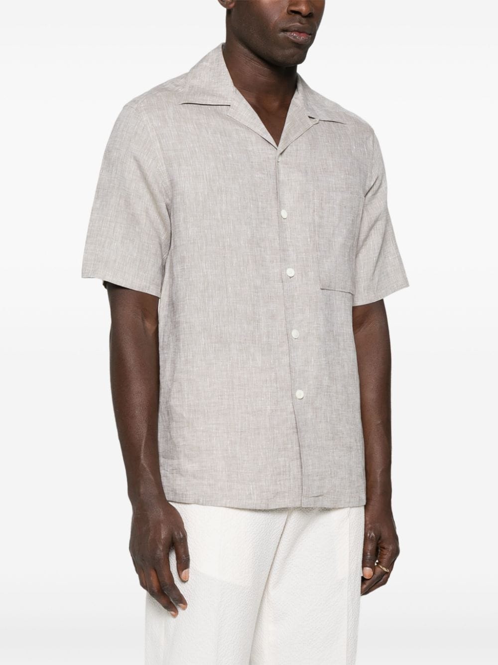 Zegna short-sleeve linen shirt