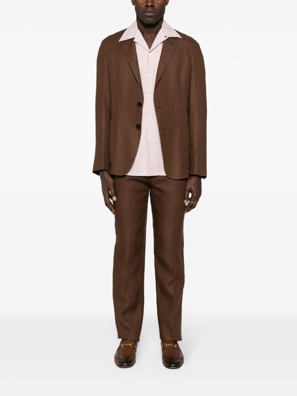 Zegna  short-sleeve linen shirt