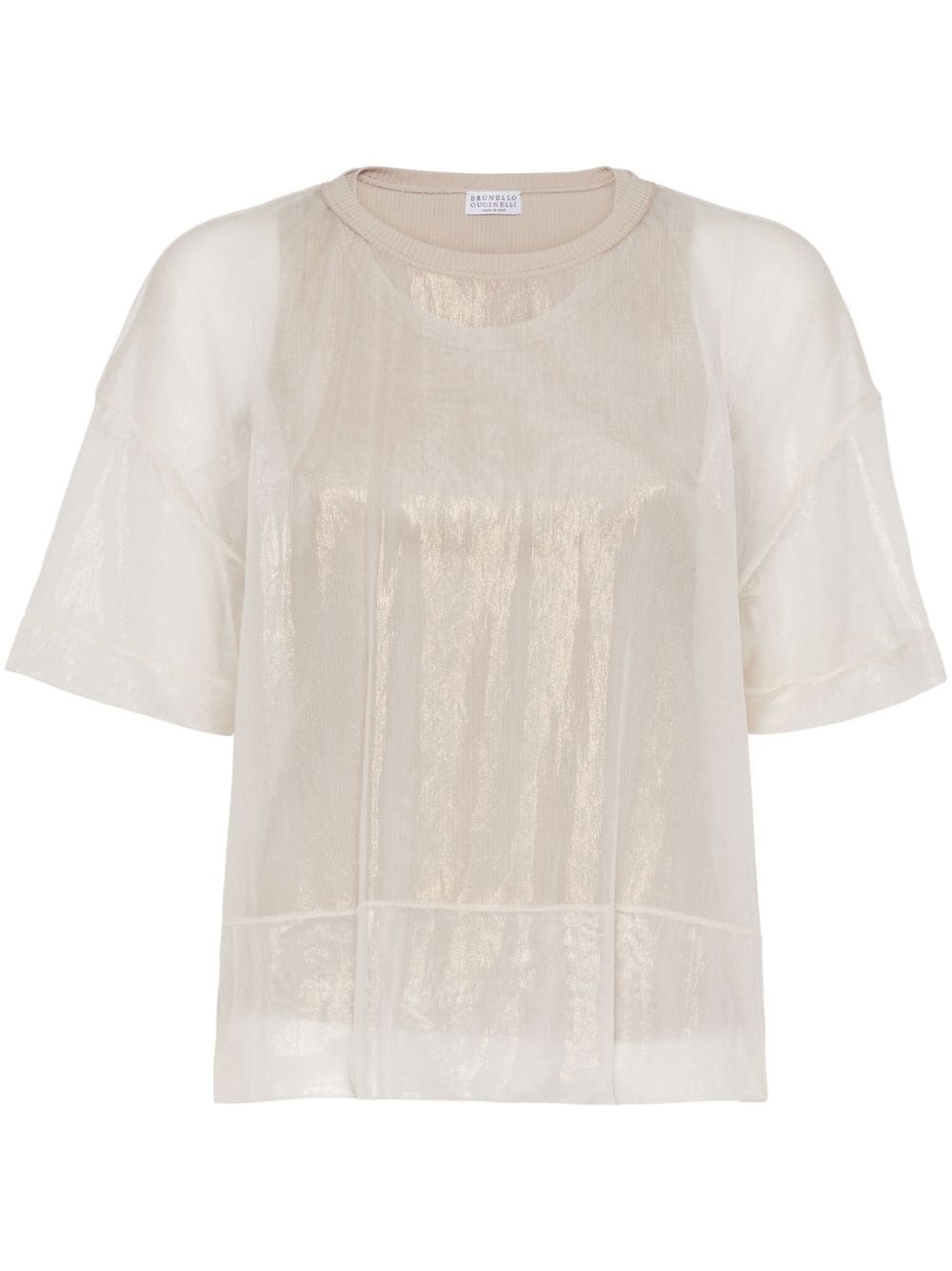 Brunello Cucinelli  semi-sheer layered T-shirt
