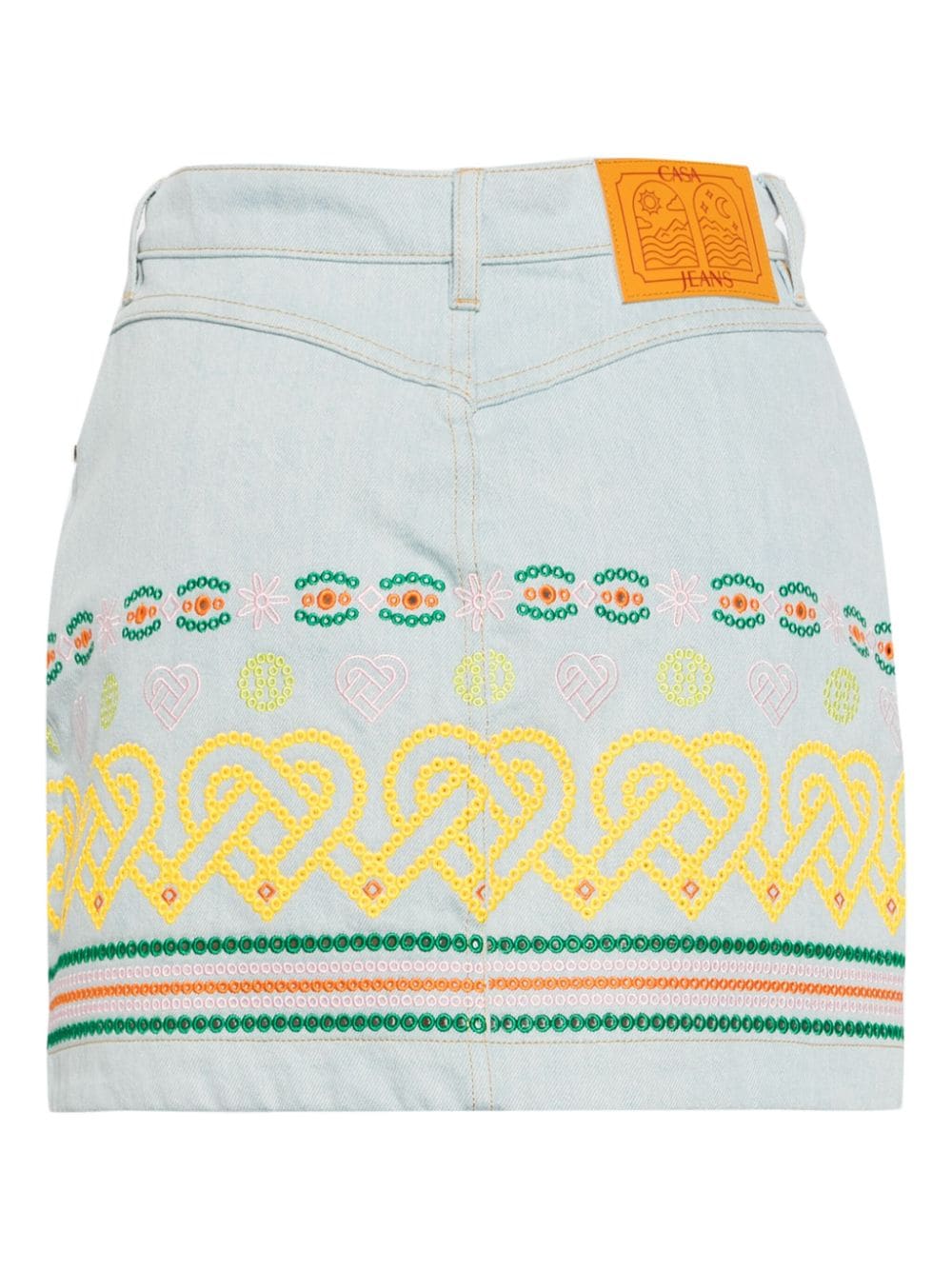 Casablanca  embroidered cotton mini skirt