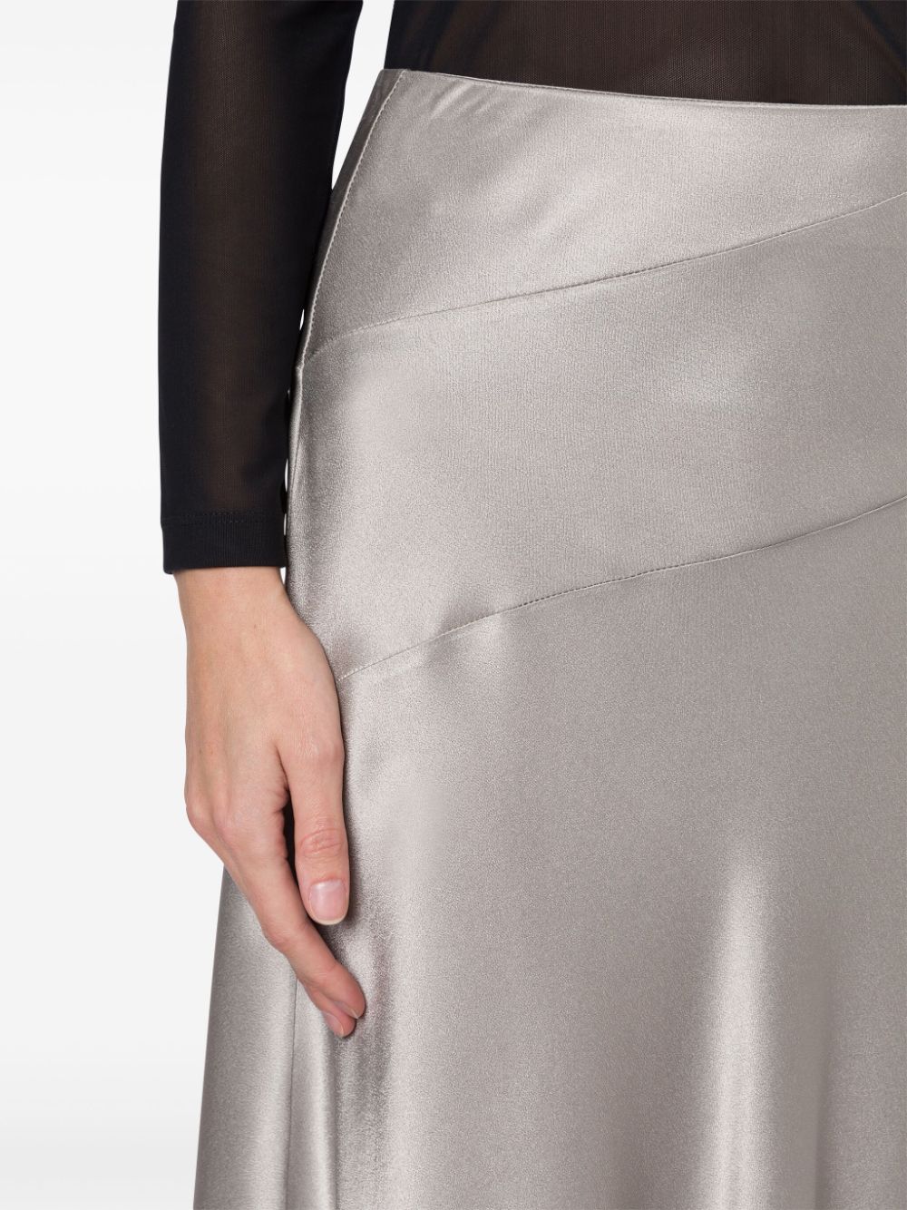 Alberta Ferretti  fluted satin maxi skirt