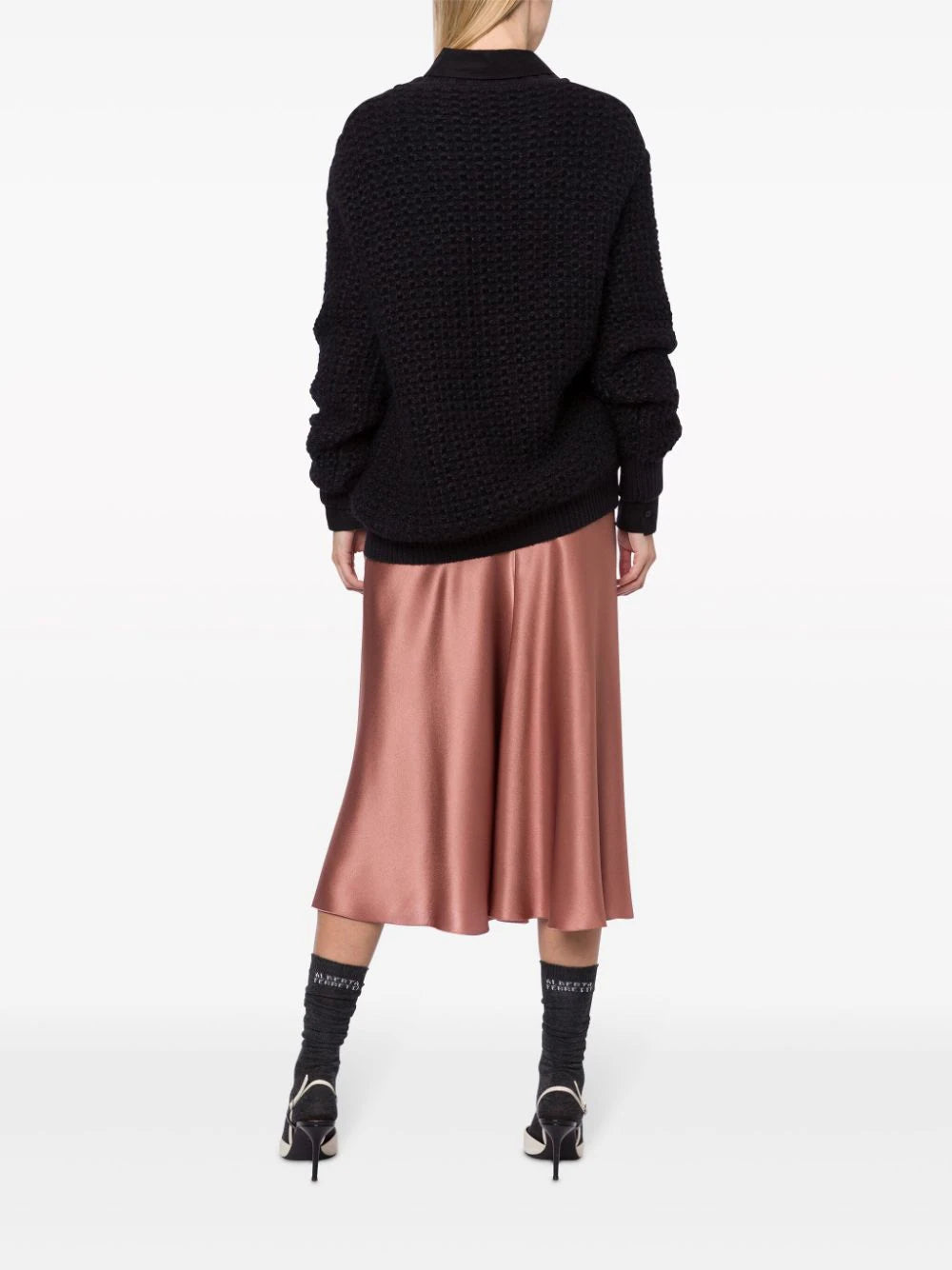 Alberta Ferretti satin midi skirt