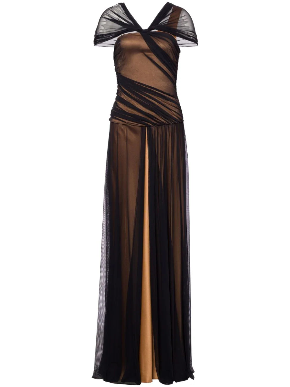 Alberta Ferretti  long sheer drapped dress