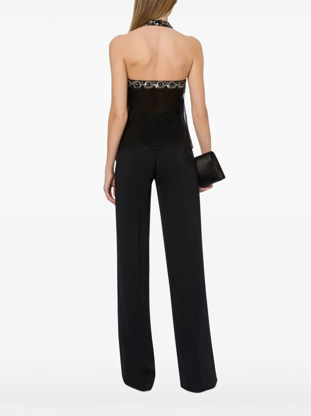 Alberta Ferretti  sequin-embellished halterneck top
