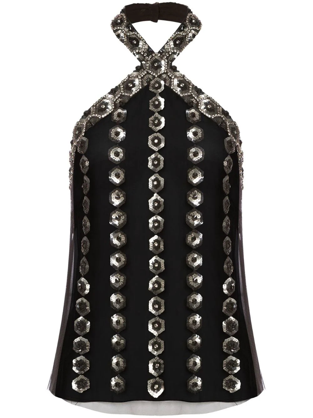 Alberta Ferretti  sequin-embellished halterneck top