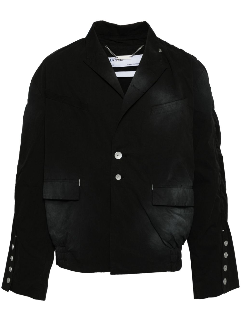 C2h4  faded-effect cotton blazer