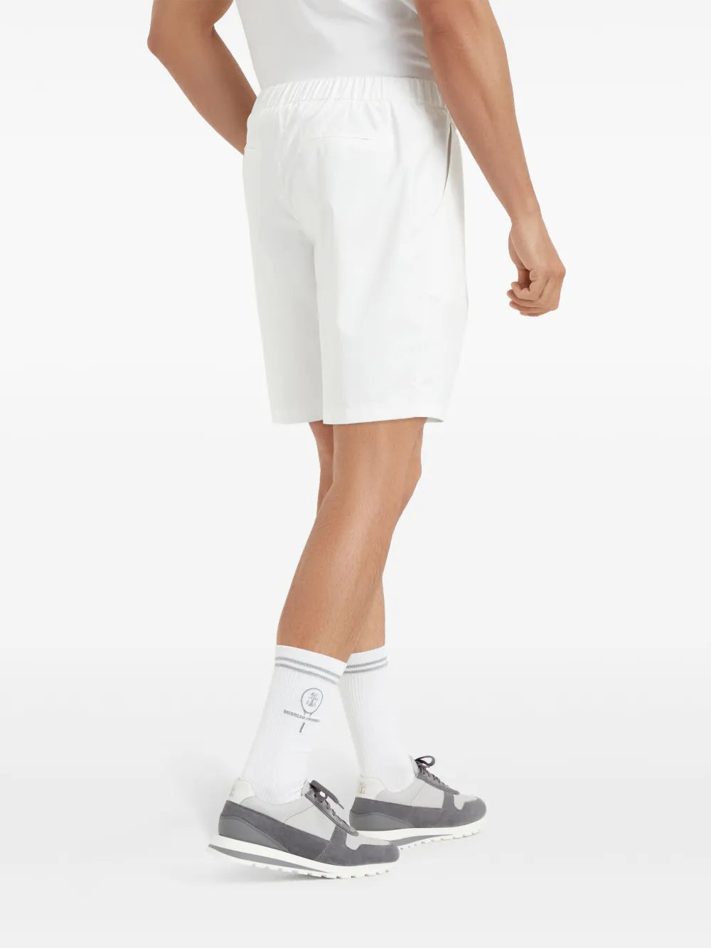 Brunello Cucinelli  logo patch bermuda shorts