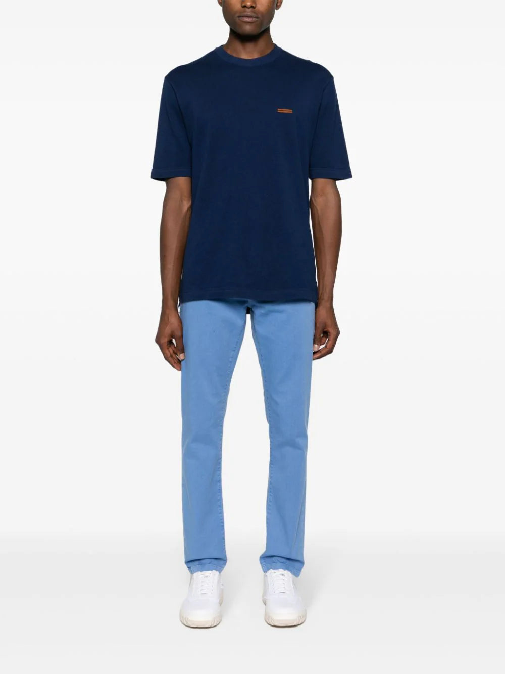 Zegna  garment-dyed slim-cut jeans