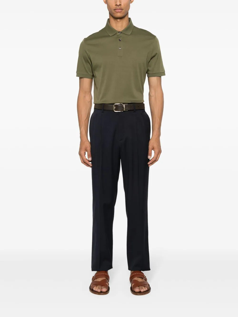 BOSS plain cotton polo shirt