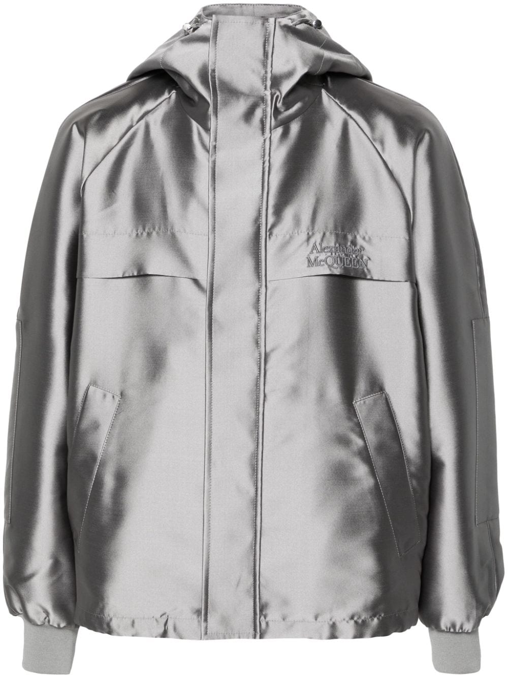 Alexander McQueen logo-embroidered hooded jacket