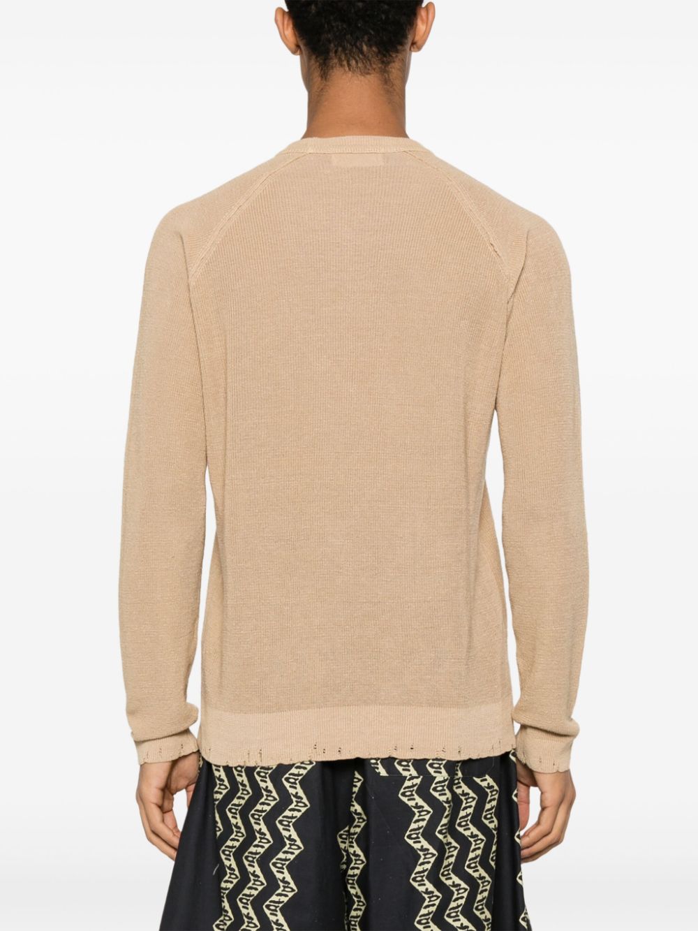 atomo factory distressed-effect sweater