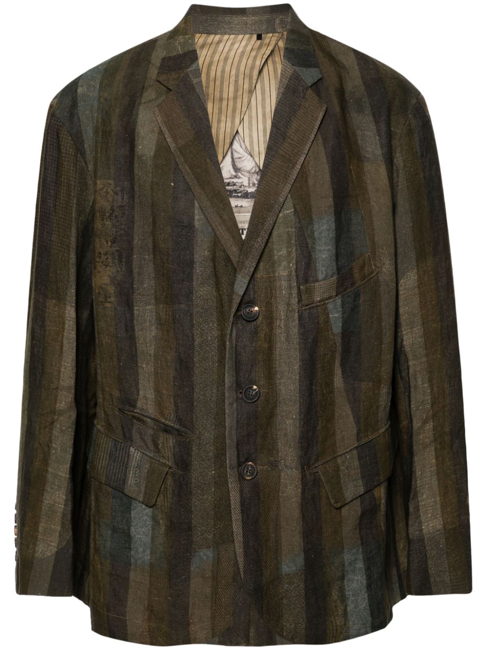 Ziggy Chen  3B multi-print blazer