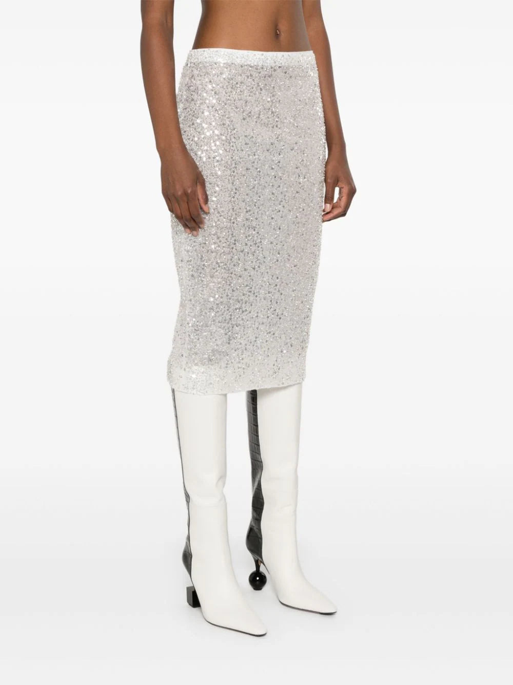 Casablanca sequinned midi skirt