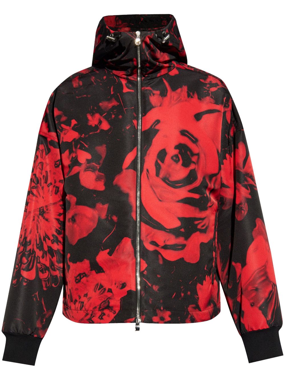 Alexander McQueen Wax Flower-print hooded jacket