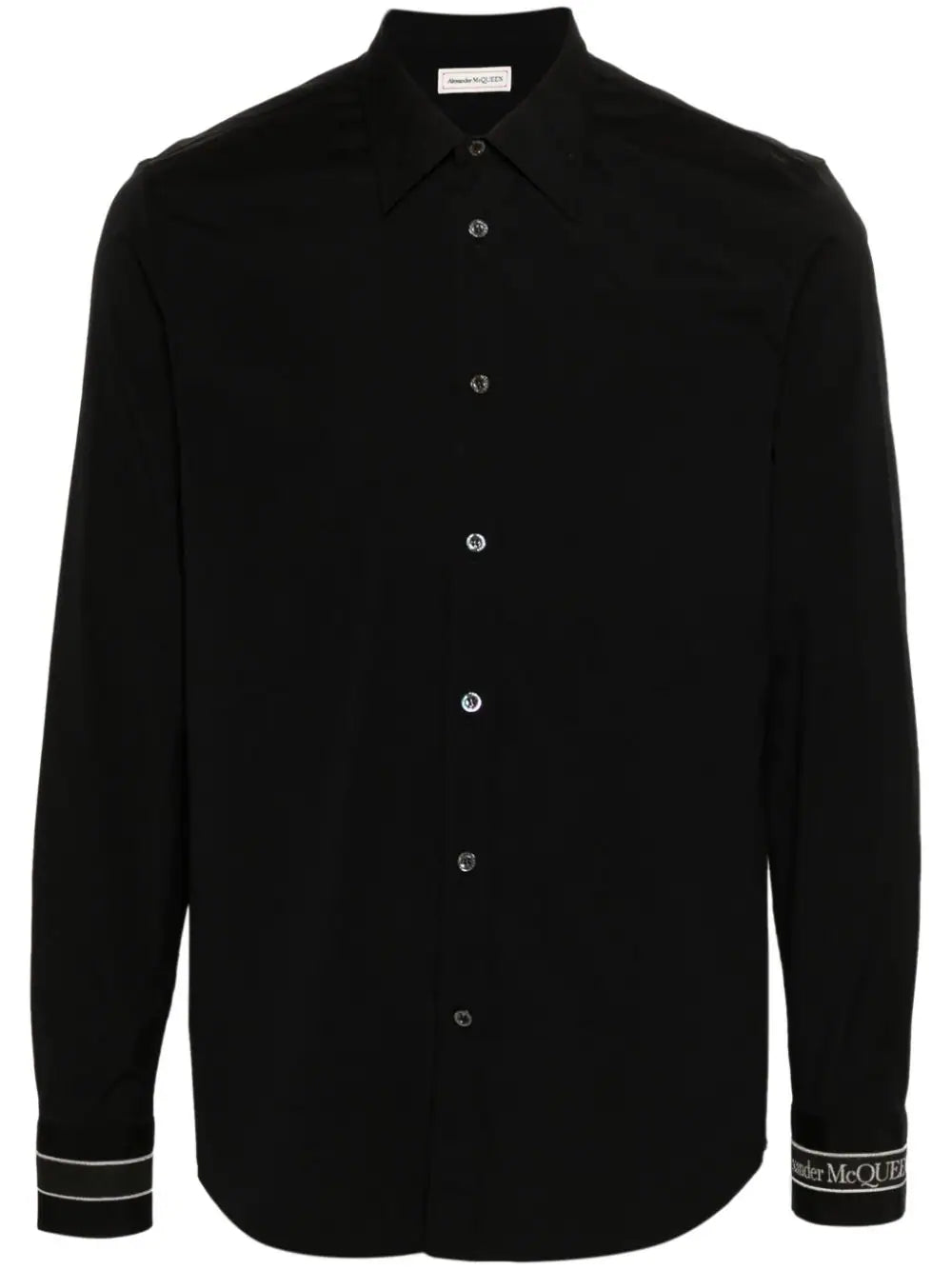 Alexander McQueen  logo-strap cotton shirt