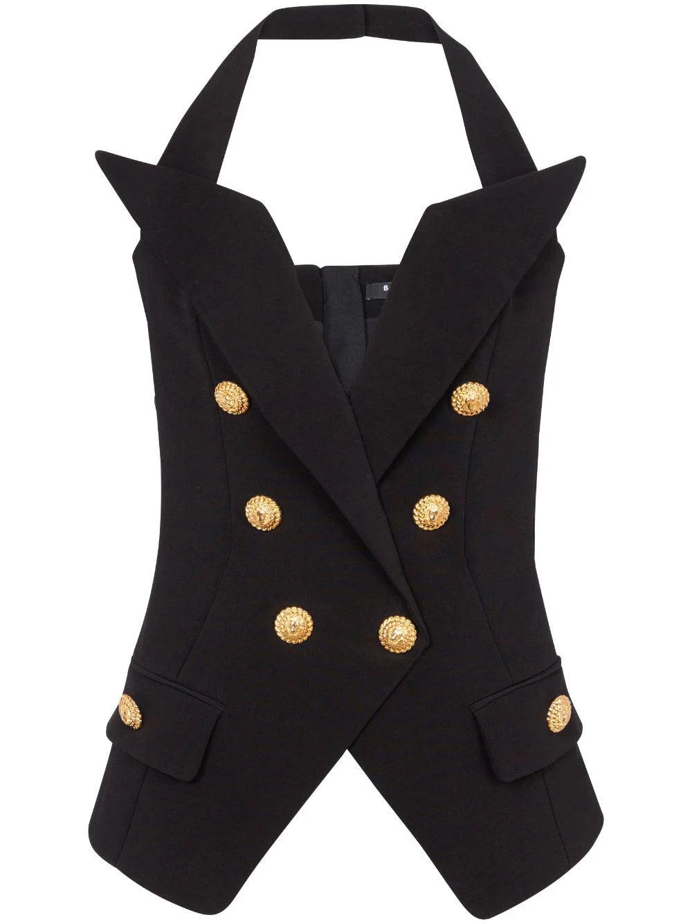 Balmain  tailored double-breasted halterneck top