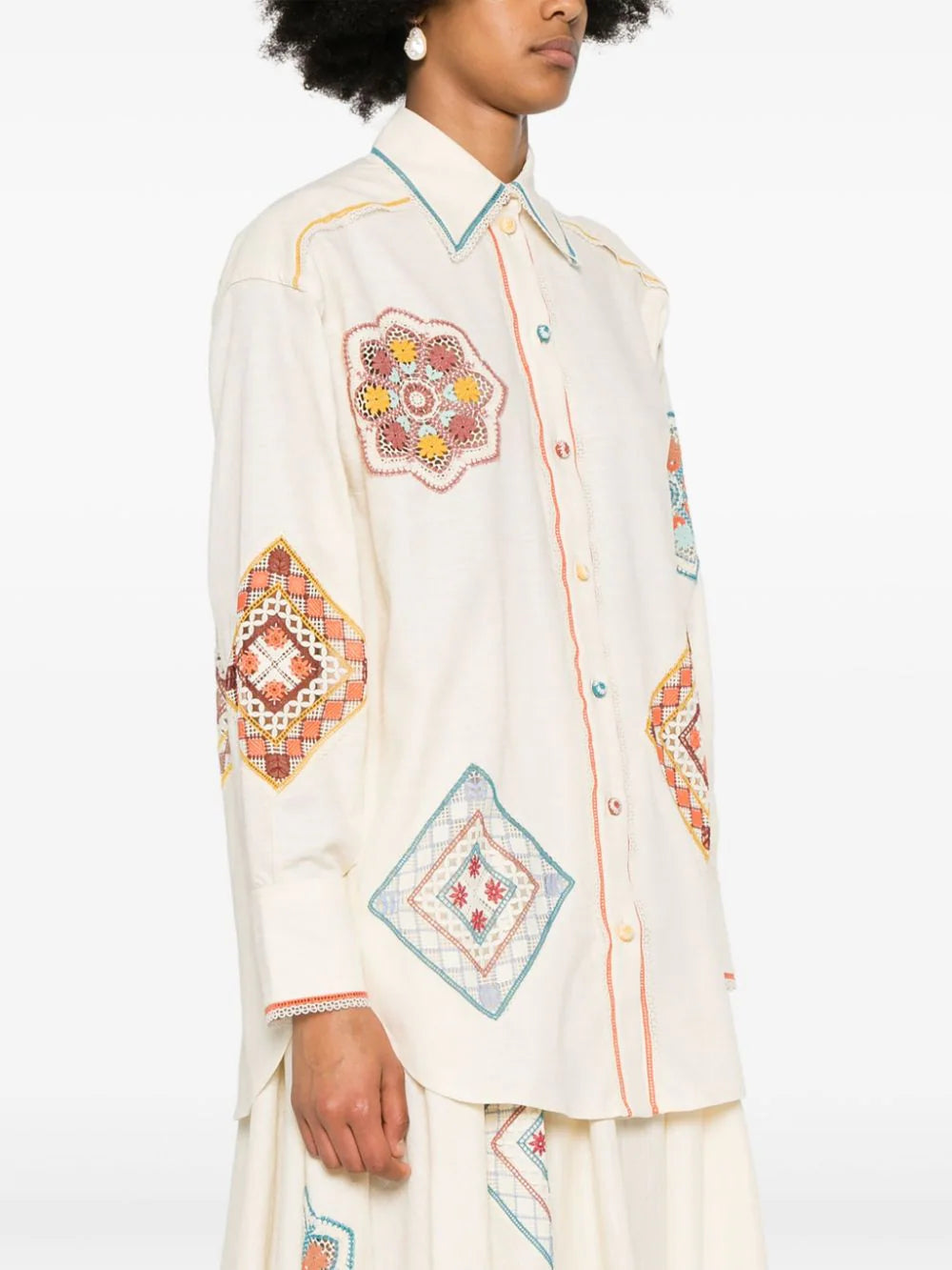 ZIMMERMANN  Ottie crochet-trim shirt