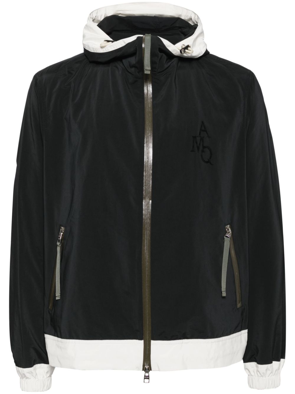 Alexander McQueen high-neck zip-up hooded jacket