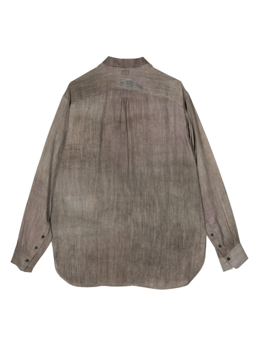 Ziggy Chen long-sleeve silk-blend shirt