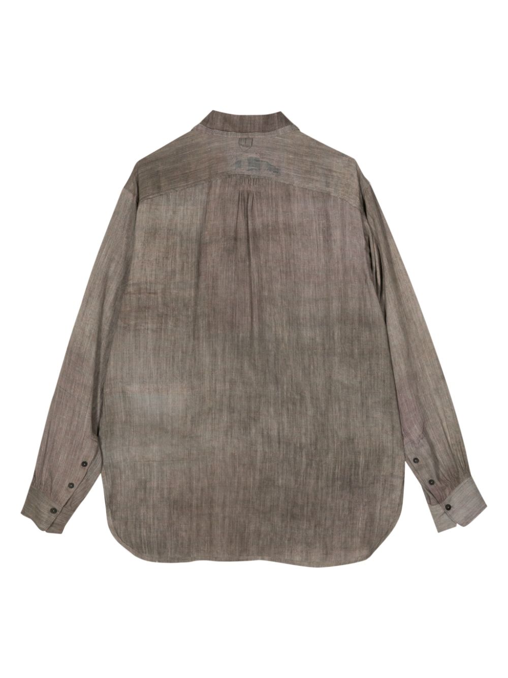 Ziggy Chen long-sleeve silk-blend shirt