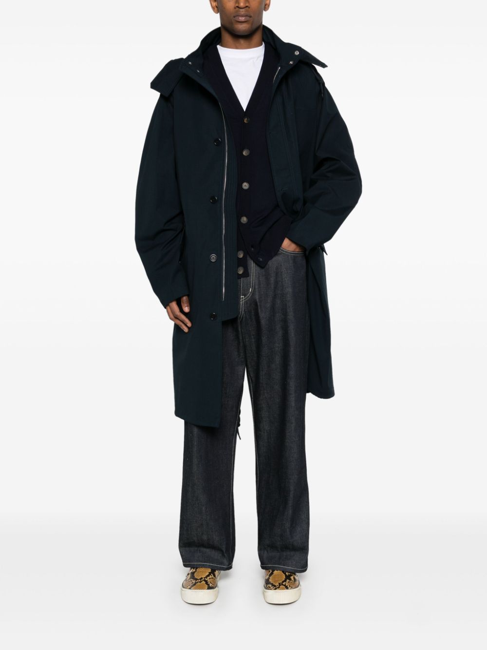 A.P.C.  logo-embroidered wool cardigan